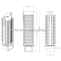 Wood Base Pvc Panel 2-Way Metal Hook Rotating Promotional Floor Standing Sunglasses Display Rack